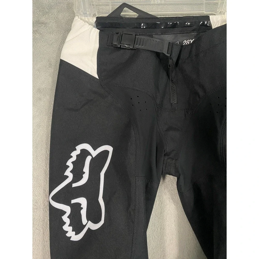 Fox Racing Pants Youth 28Y Black White 180 Motocross Dirt Bike Racing Gear